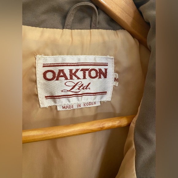 Vintage Oakton Limited Brown Snap Button Best Size M Outdoor Military - Picture 2 of 7